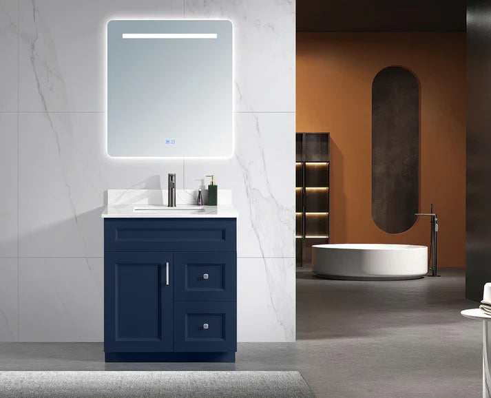 30" Bevel Shaker Bathroom Vanity- ( 2 Drawers &1 Door) (Right Side)