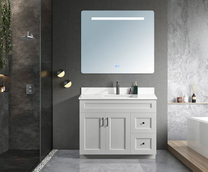 42” Single Sink Freestanding Bathroom MDF Vanity (Right-side Drawers)
