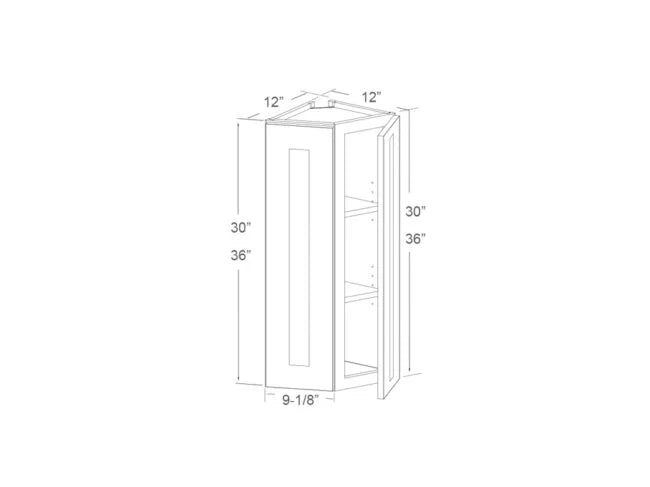 36" Wall End Corner Cabinet