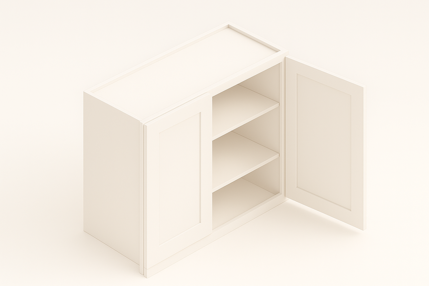 24" Wall Cabinet- 2 Door - 30" Height- 2 Shelves