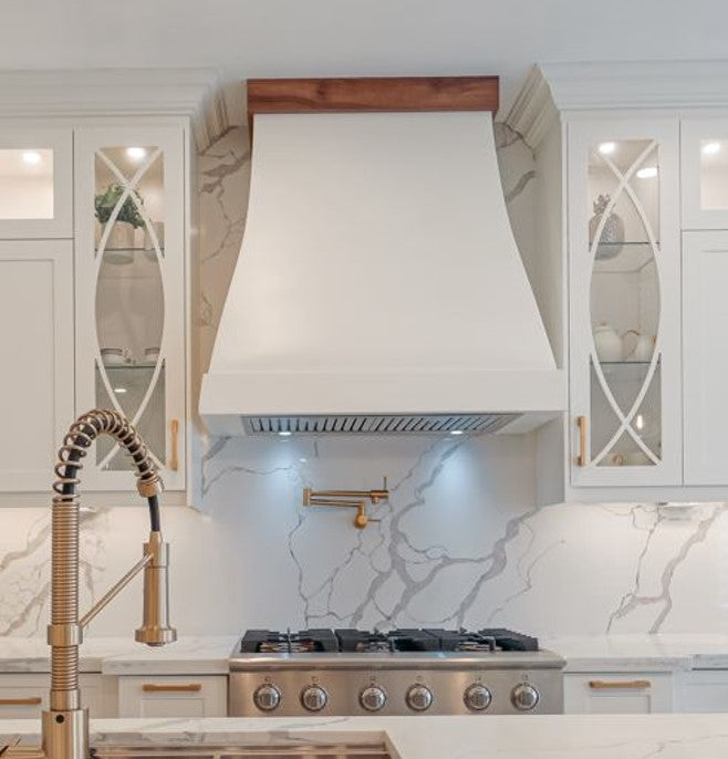 Elegant French-Curve Kitchen Hood Cover