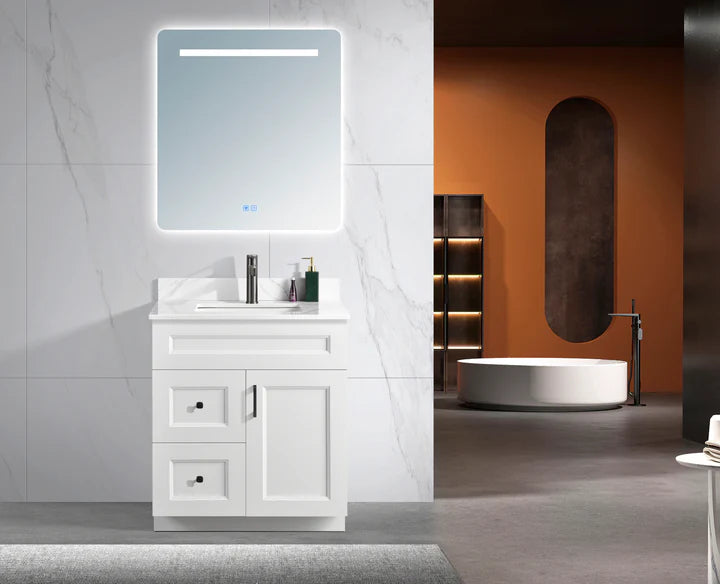 30" Classic Series Freestanding Solid Wood Vanity-1 Door & 2 Drawer
