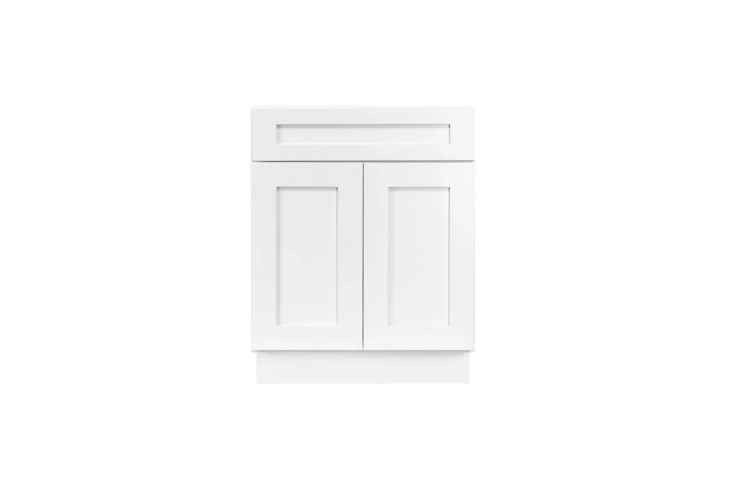 33″ Sink Base  White Shaker Cabinet