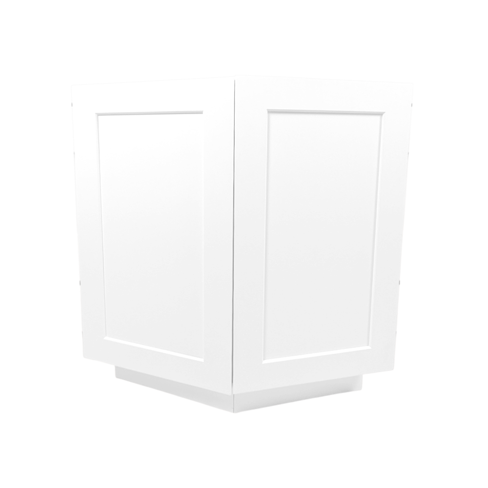 24″ Base End Corner White Shaker Cabinets