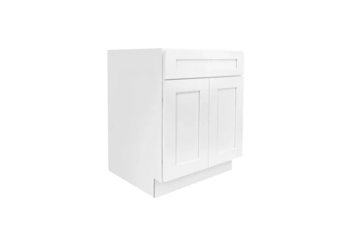 33″ Sink Base  White Shaker Cabinet