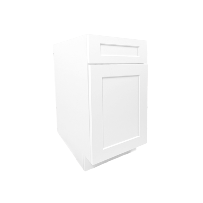 12″ Base Cabinet White Shaker Single Door + Single Drawer