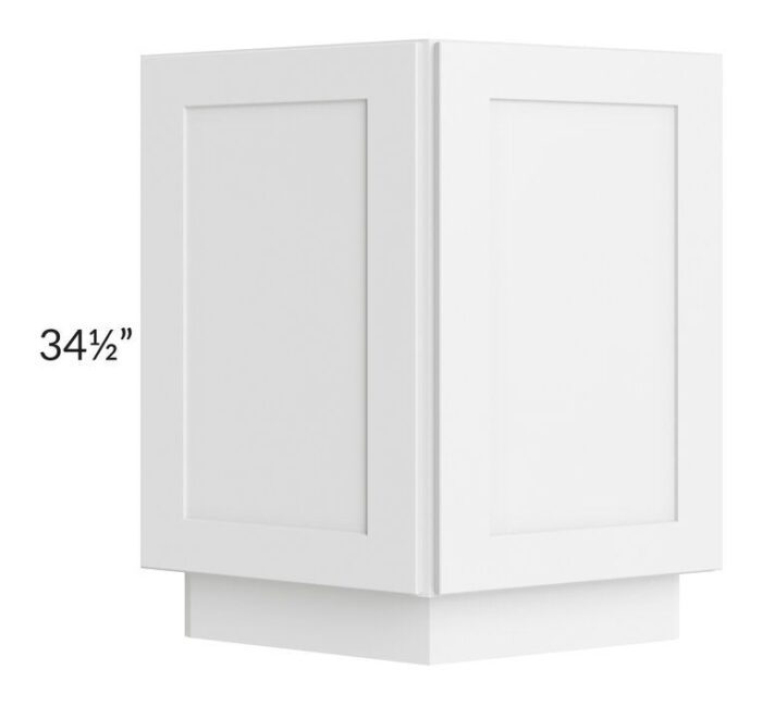 24″ Base End Angle White Shaker Cabinet