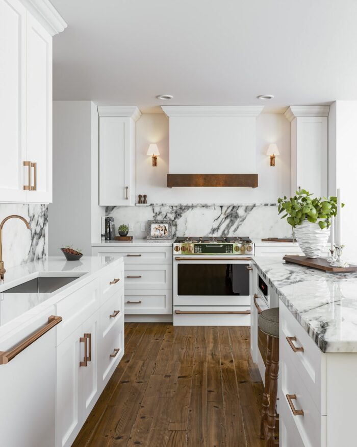 24″ Base Cabinet White Shaker Double Door + Single Drawer